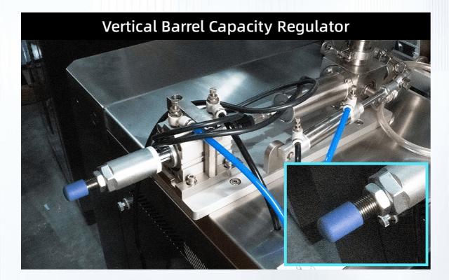 3.VerticalBarrelcapacityRequlatorThe filling capacity can be adjusted through the knobranging from approximately 3 to 100 gram.jpg