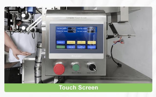 2.Touch ScreenPLC intelligent control touch screen,Can adjust the temperature, packagesize and package weight.jpg