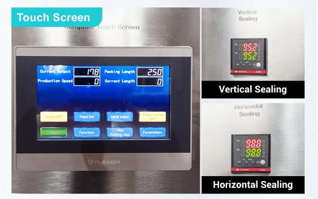 1.Touch ScreenPLC intelligent control touch screen,Can adjust the temperature, packagesize and package weight.jpg