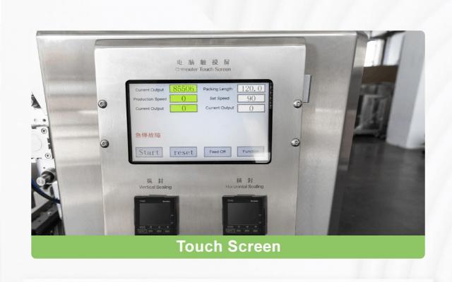 Touch ScreenPLC intelligent control touch screen,Can adjust the temperature, packagesize and package weight