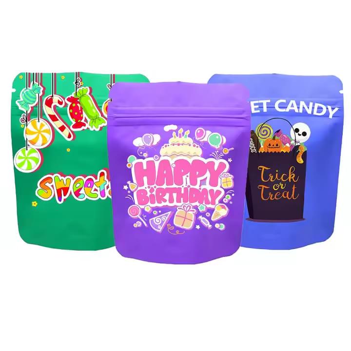 Soft candy zipper bag