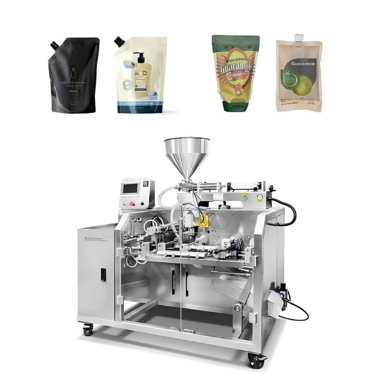 Wet pet food nozzle bag prefabricated bag packaging machine